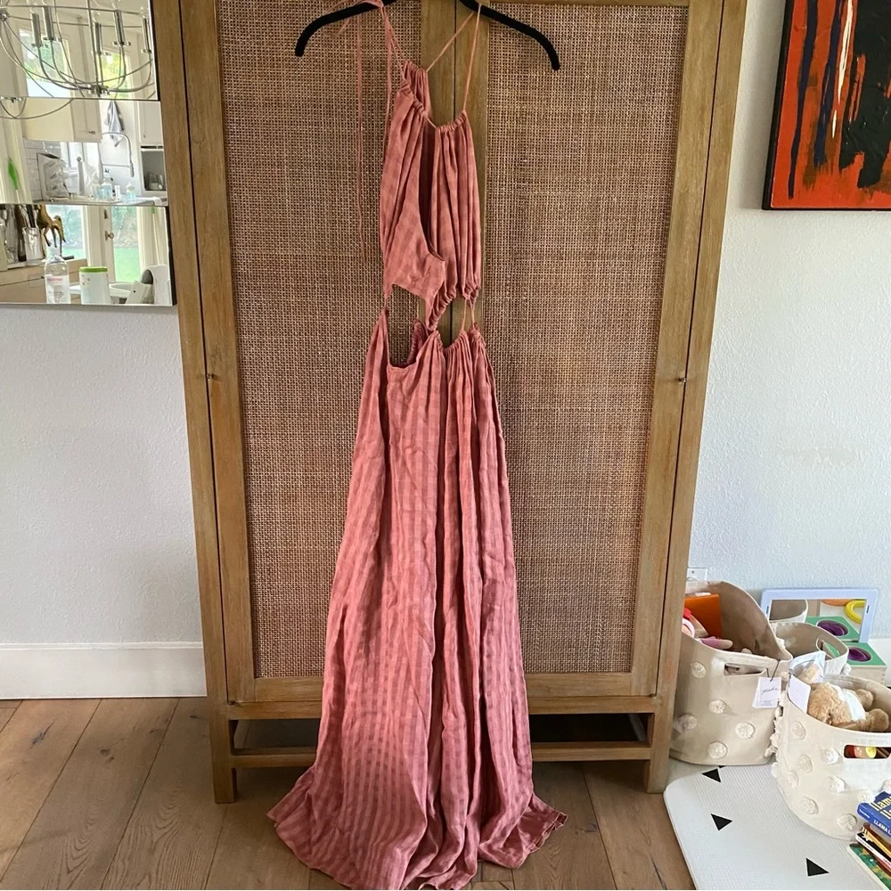 Cult Gaia Pink Halter Maxi Dress - Picture 6 of 8